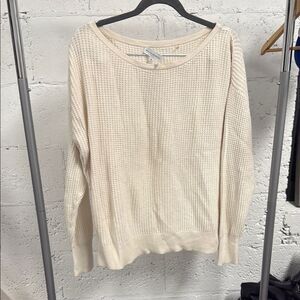 White + Warren Textured Cream Sweater - Worn Once - Long Sleeve Top